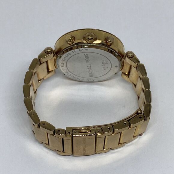 Michael Kors Parker MK5491 Women's Gold Stainless Steel Analog Dial Watch VK717 - Picture 11 of 12